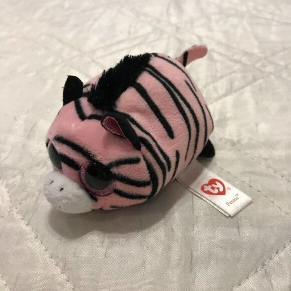 Teeny Ty Stackables- PENNIE THE PINK ZEBRA 4" PLUSH‎